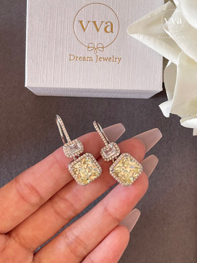 Yellow Moissanite Earring