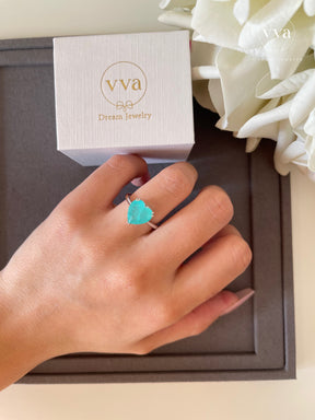 Heart Shape Lab-Created Paraiba Tourmaline Ring 4ct