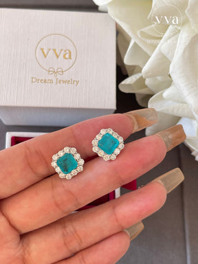 Lab-Created Paraiba Tourmaline Earring 2ct