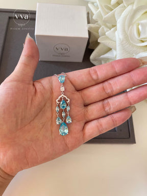 Blue Sea Luxury Moissanite Necklace 5ct