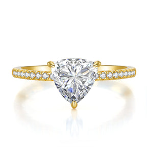 Trillion Moissanite Engagement Ring 1ct