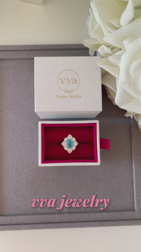 Lab-Created Blue Paraiba Tourmaline Ring 1.5ct