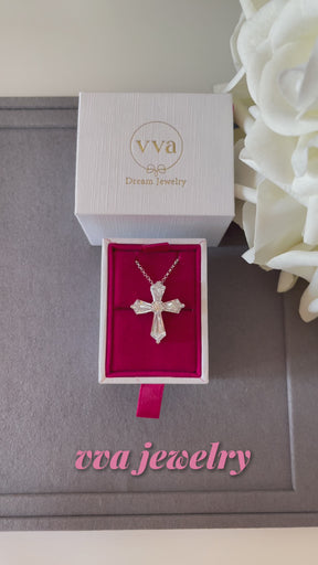 Moissanite Cross Necklace