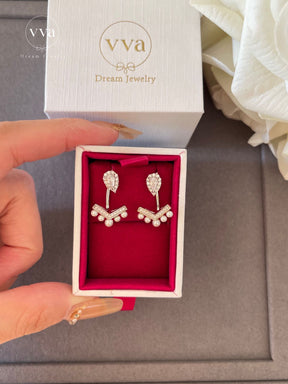 Pear Shape Lab-Created Pearl Earring
