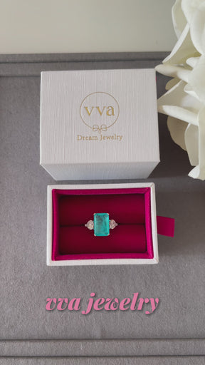 Lab-Created Paraiba Tourmaline Ring 5ct