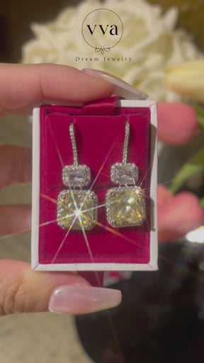 Yellow Moissanite Earring