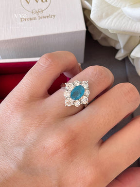 Lab-Created Blue Paraiba Tourmaline Ring 1.5ct