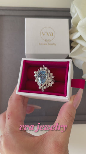 Luxury Pearl Moissanite Ring