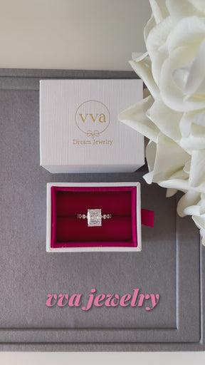 Moissanite Engagement Ring 4ct