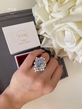 Luxury Pearl Moissanite Ring