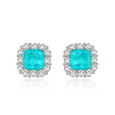 Lab-Created Paraiba Tourmaline Earring 2ct