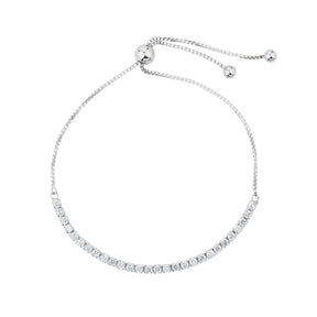 Bracelet Réglable Moissanite Plaqué Or 18K