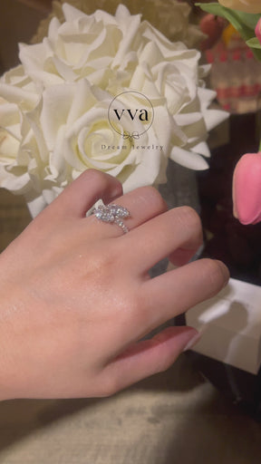 Bague de Fiançailles Marquise Moissanite 0.75ct 