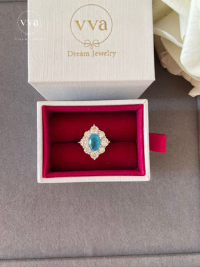 Lab-Created Blue Paraiba Tourmaline Ring 1.5ct