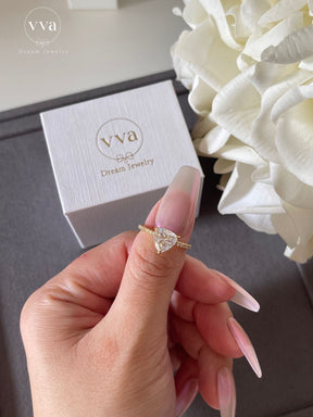Trillion Moissanite Engagement Ring 1ct