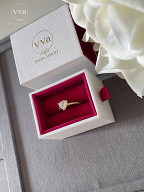 Trillion Moissanite Engagement Ring 1ct