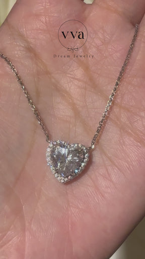 Heart Shape Moissanite Necklace