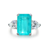 Lab-Created Paraiba Tourmaline Ring 5ct