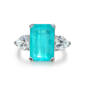 Lab-Created Paraiba Tourmaline Ring 5ct