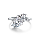 Bague de Fiançailles Marquise Moissanite 0.75ct 