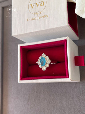 Lab-Created Blue Paraiba Tourmaline Ring 1.5ct