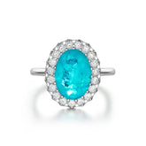 Lab-Created Paraiba Tourmaline Ring 5ct