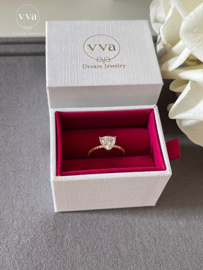 Trillion Moissanite Engagement Ring 1ct