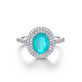 Lab-Created Paraiba Tourmaline Ring 2ct
