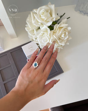 Lab-Created Blue Paraiba Tourmaline Ring 1.5ct
