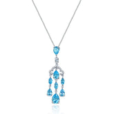 Blue Sea Luxury Moissanite Necklace 5ct