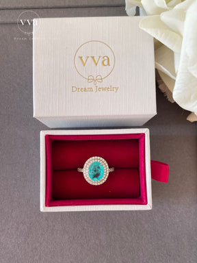 Lab-Created Paraiba Tourmaline Ring 2ct